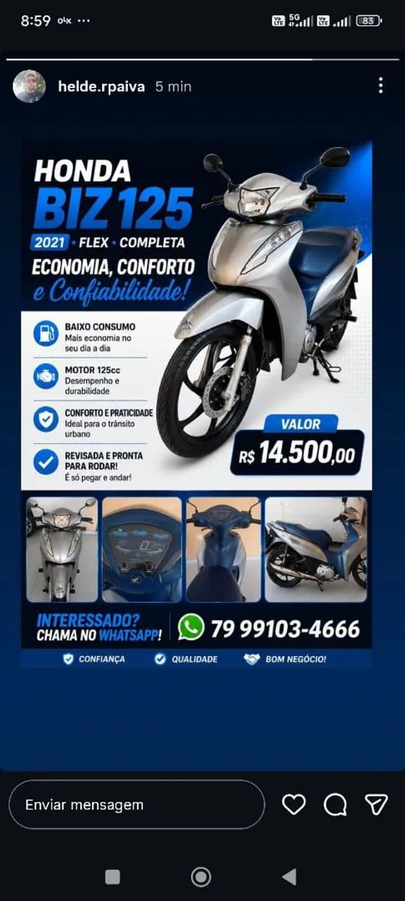 Blz 125 completa 