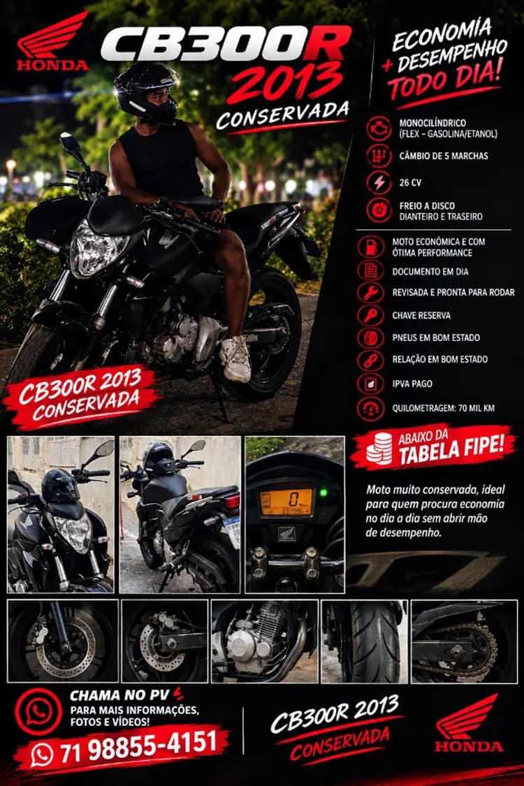 CB300R 2013 - Cuidada