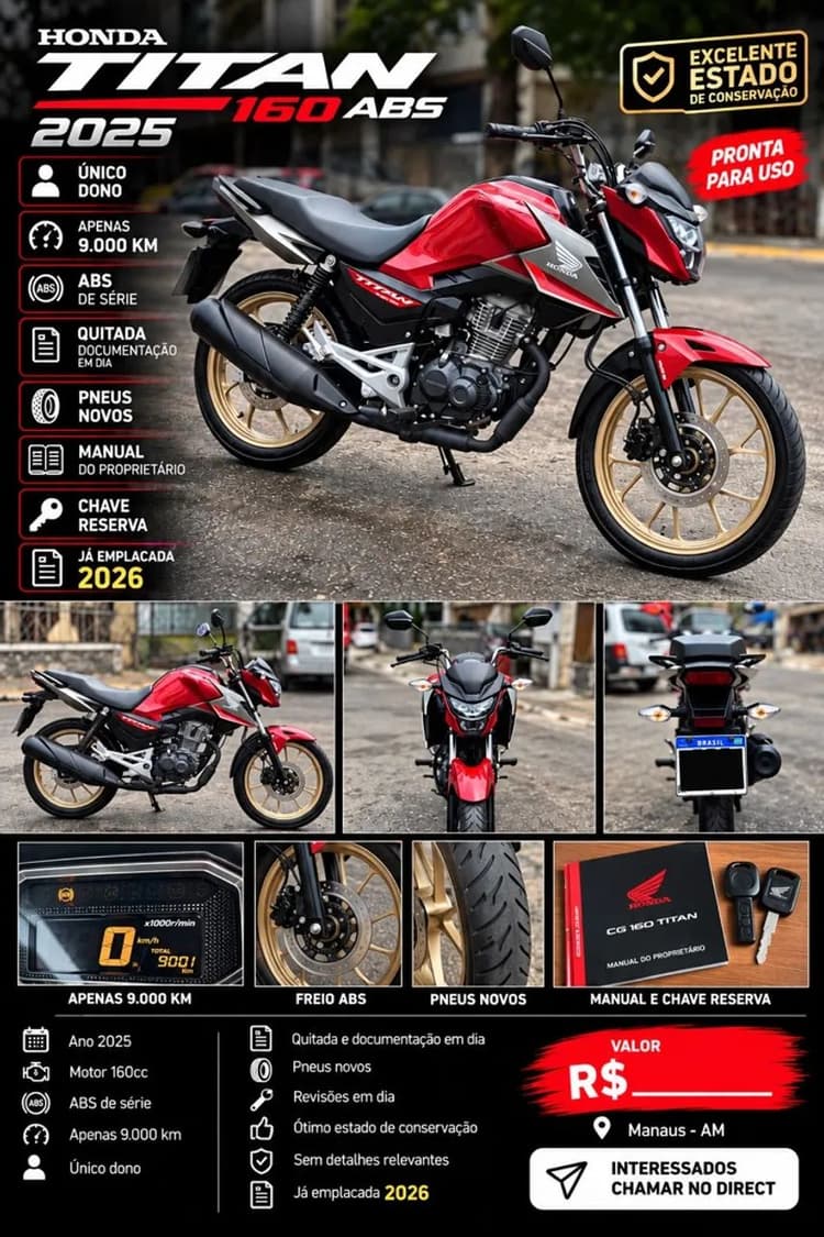 Titan 160 abs 2025 