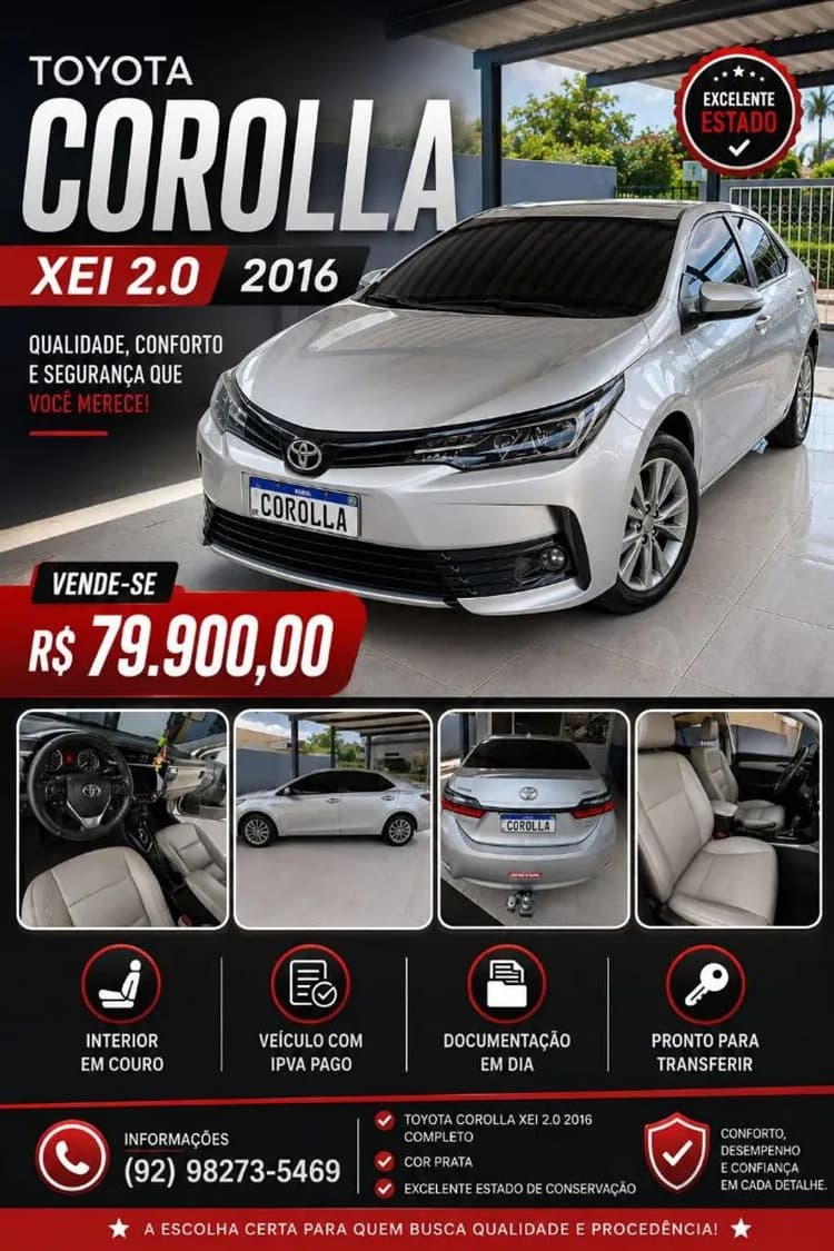 Toyota Corolla XEI 2.0 Flex 16V Aut. 2016