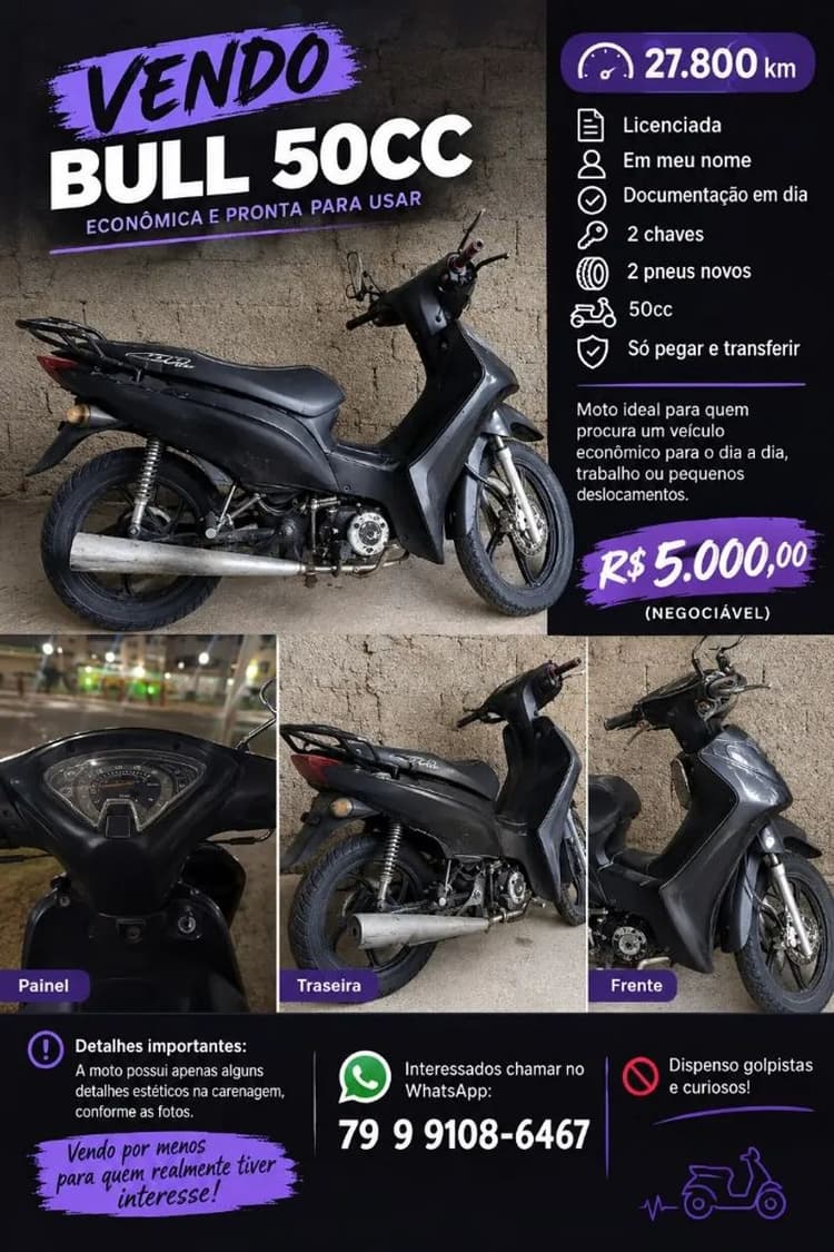 Vendo Bull certinha 