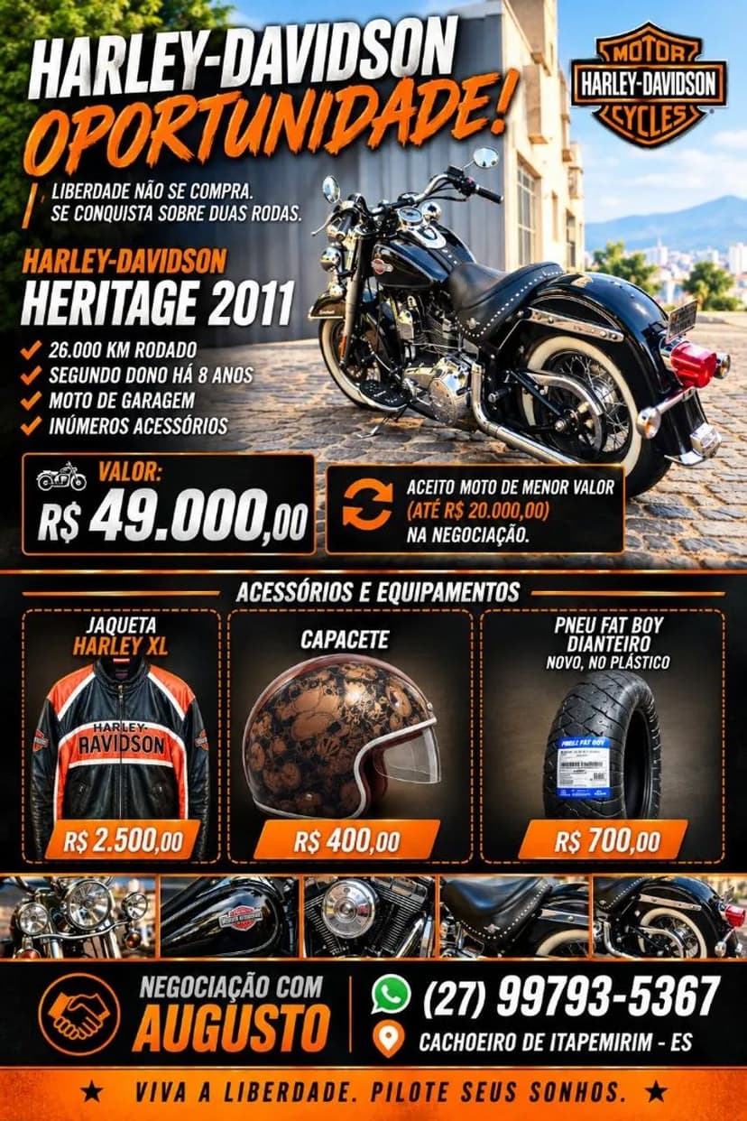 OFERTA IMPERDIVEL HARLEY 