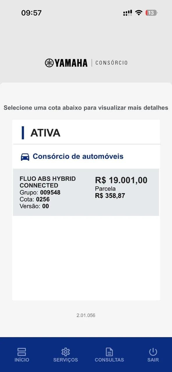 Consórcio FLUO ABS YAMAHA