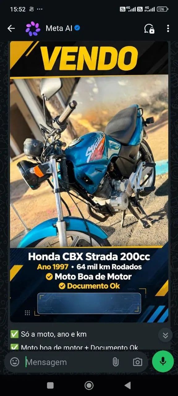 Honda CBX Strada 200cc