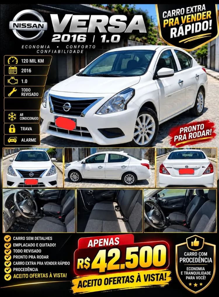 Nissan Versa S 1.0 12V Flexstart 4P Mec. 2016