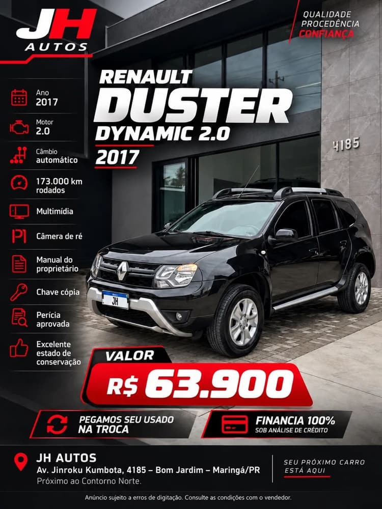 Renault Duster Dynamique 2.0 Hi-flex 16V Aut. 2017