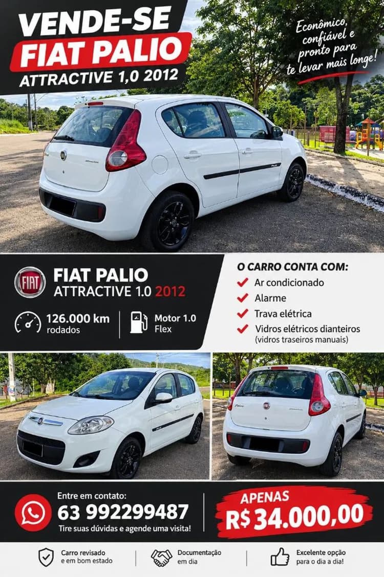 Fiat Palio Attractive 1.0 EVO Fire Flex 8V 5P 2013