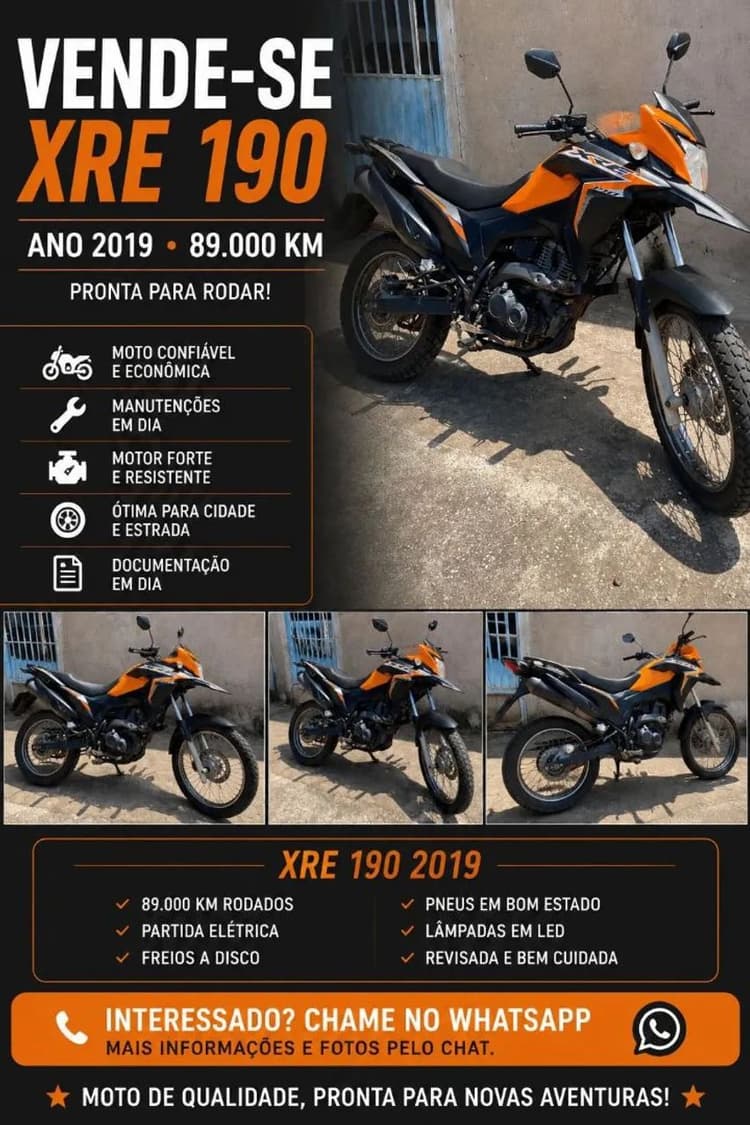 Vende-se essa moto