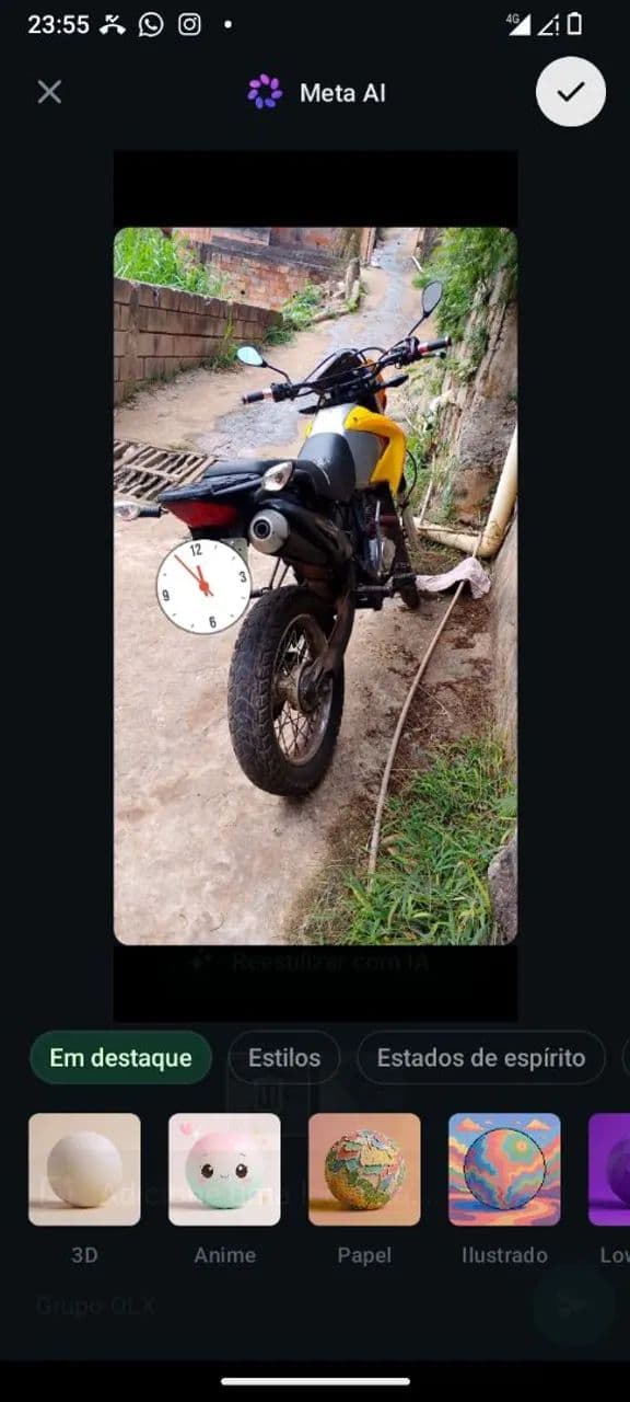 Recibo na mão 