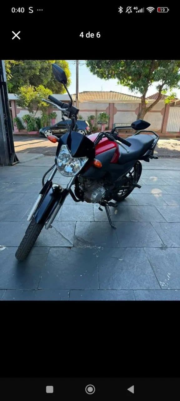 Moto factor 125 vermelho 