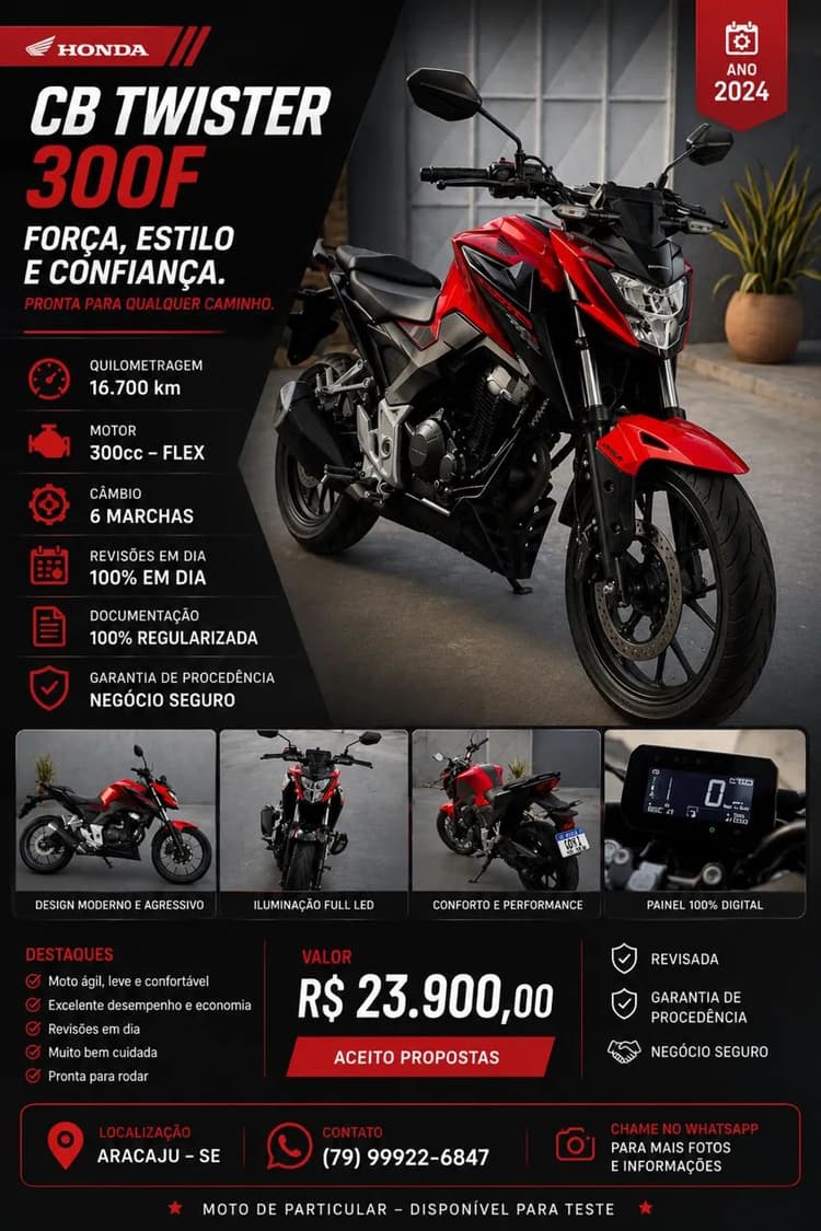 Cb 300f twister abs 