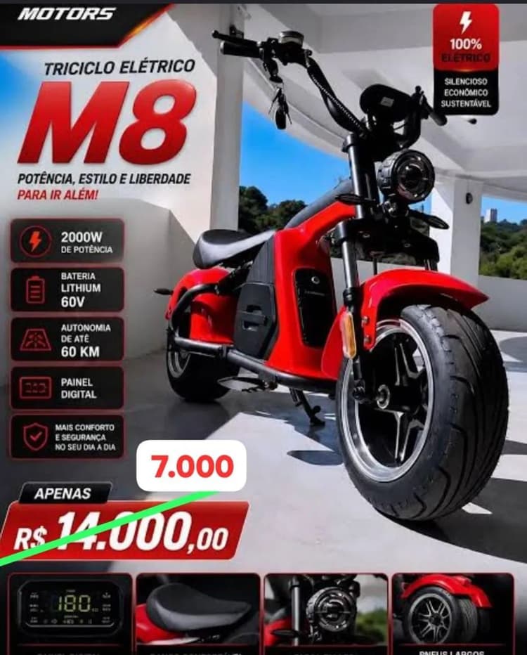 Moto elétrica 2000 