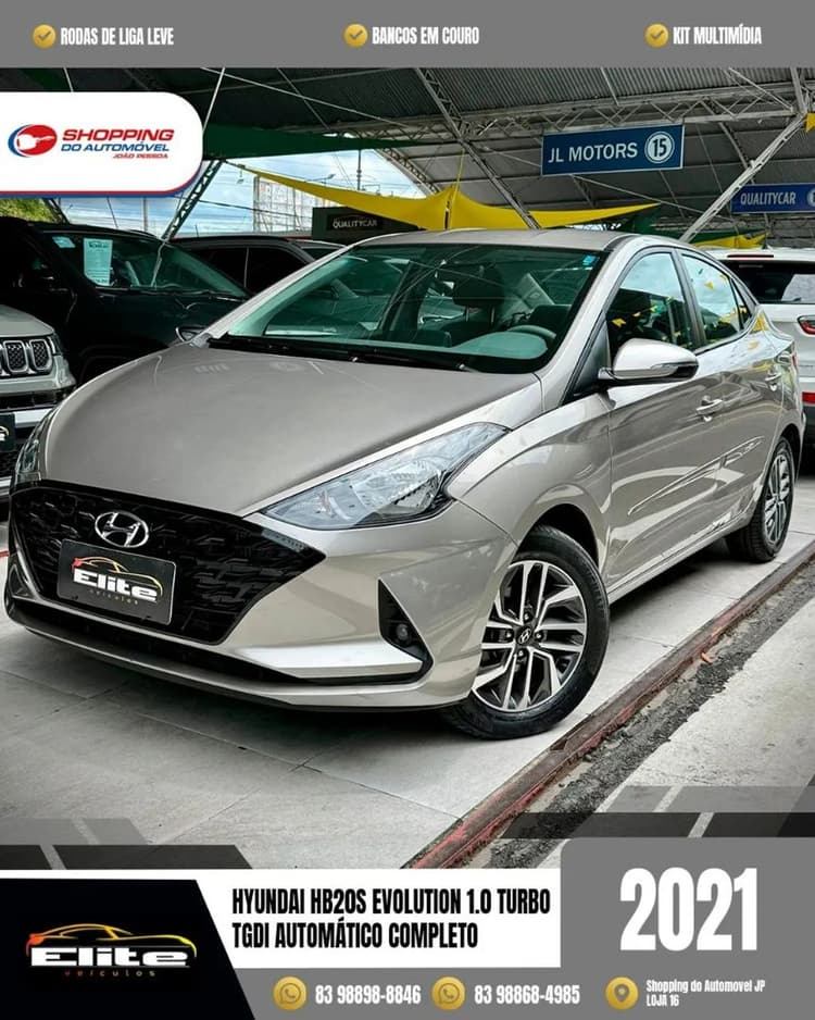 Hyundai HB20S Evolution 1.0 TB Flex 12V AUT 2021