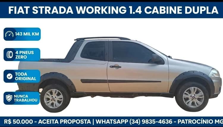 Fiat Strada Working 1.4 MPI Fire Flex 8V CD 2012
