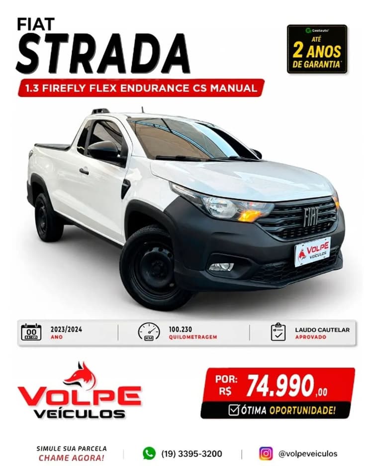 Fiat Strada Endurance 1.3 Flex 8V CS 2024