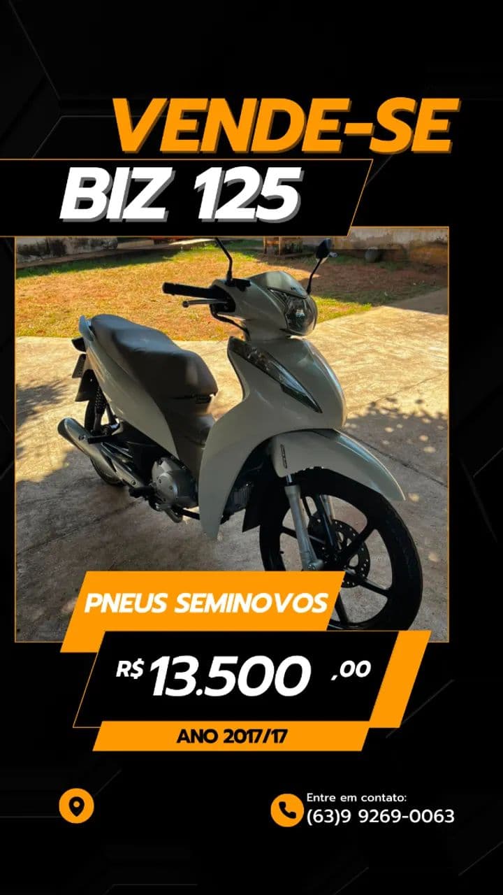 BIZ 125 BRANCA - 2017