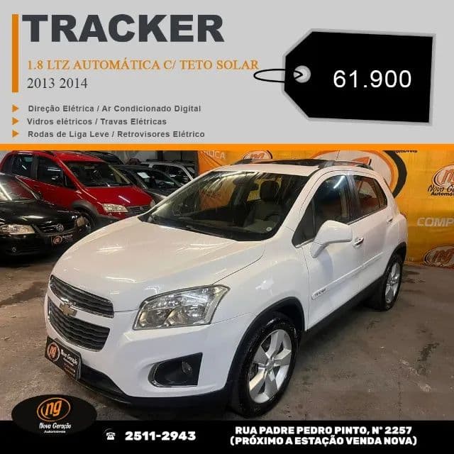 TRACKER 1.8 LTZ AUTOMÁTICA 2014 C/ TETO SOLAR