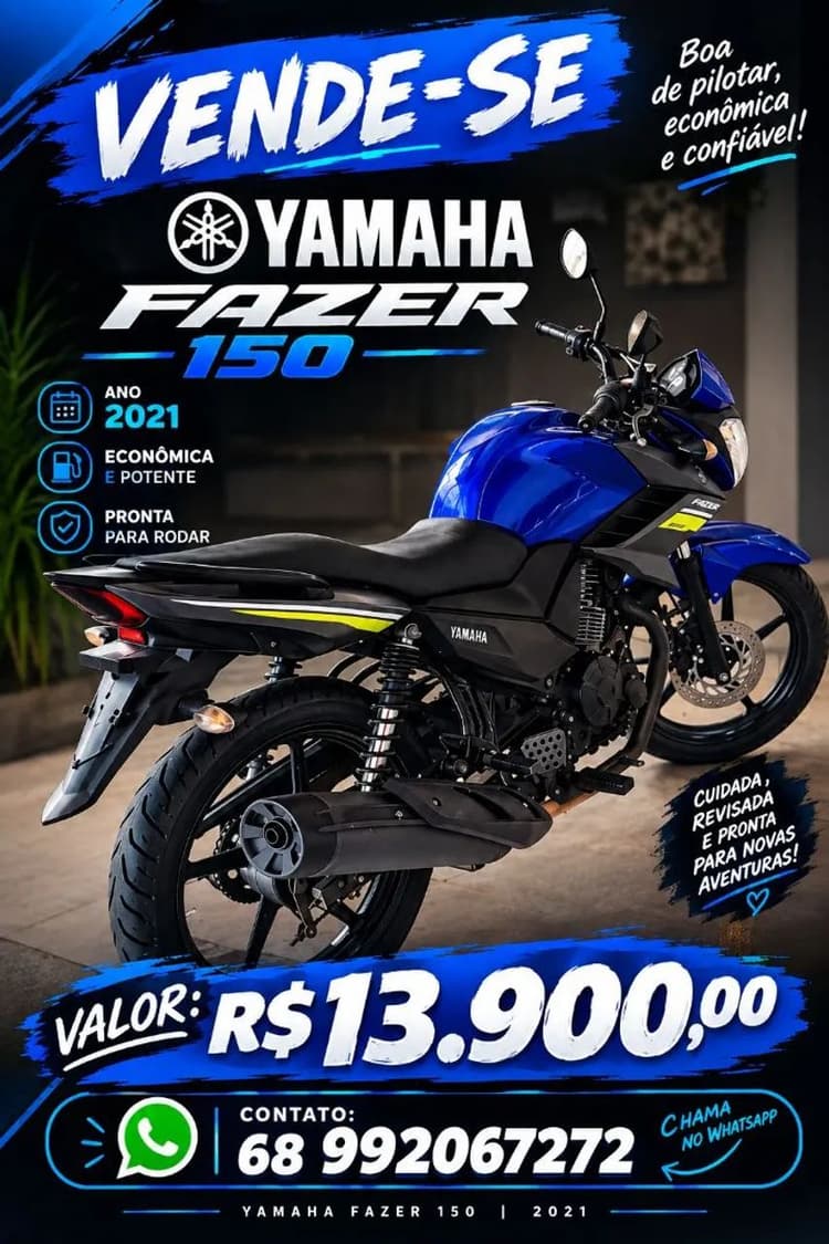 Fazer 150 toda original.