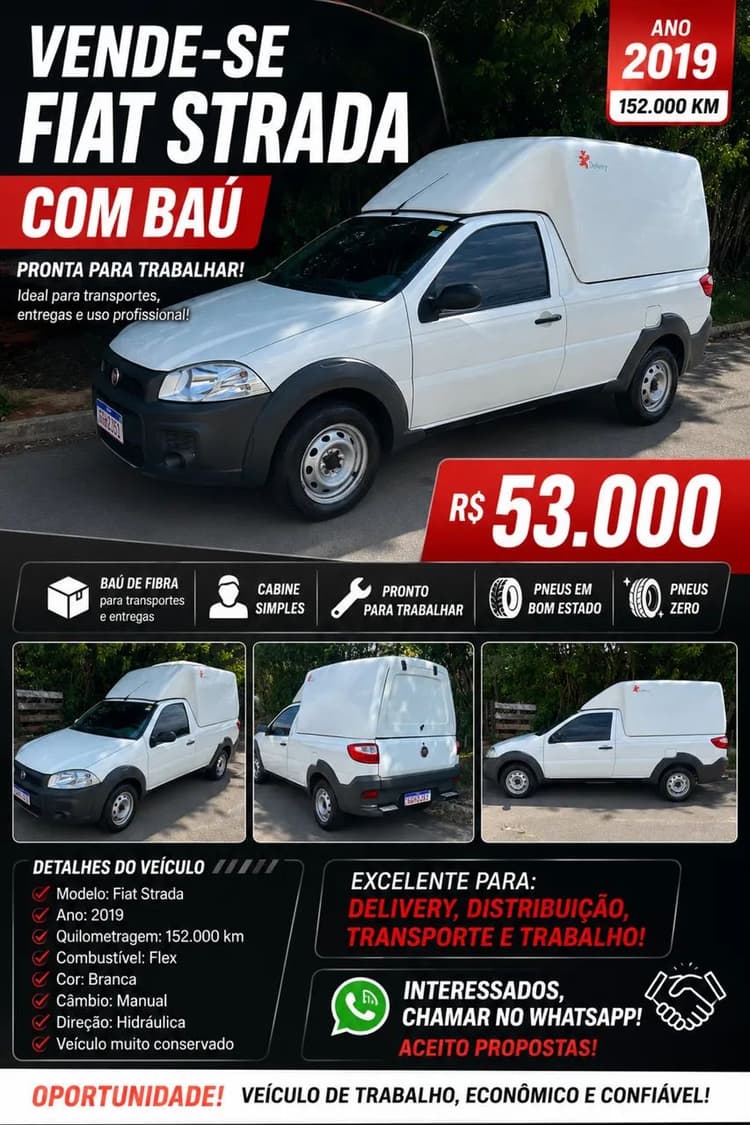 Fiat Strada Working Hard 1.4 Fire Flex 8V CS 2019
