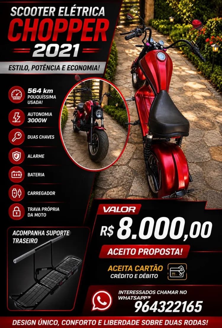 Scooter Elétrica Chopper 