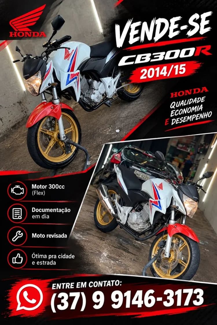 Vende-se Cb300r 2014/15 flex