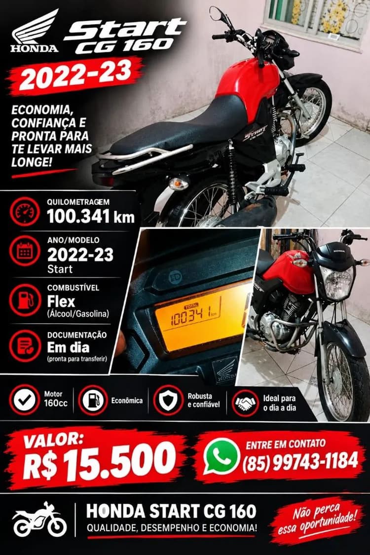Honda cg 160 start 