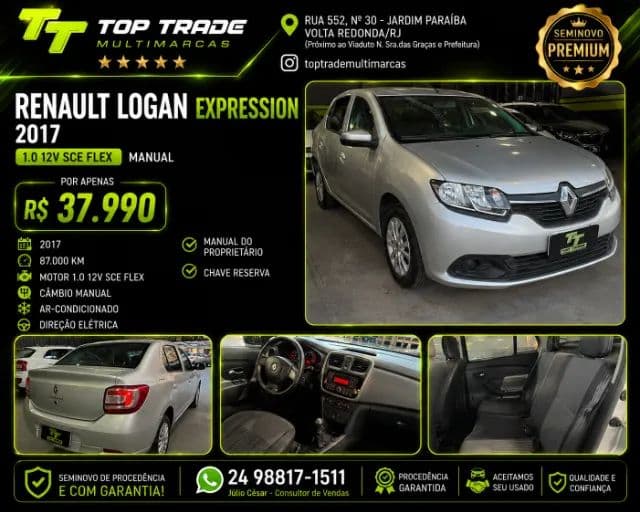 Renault Logan Expression Flex 1.0 12V 4P 2017