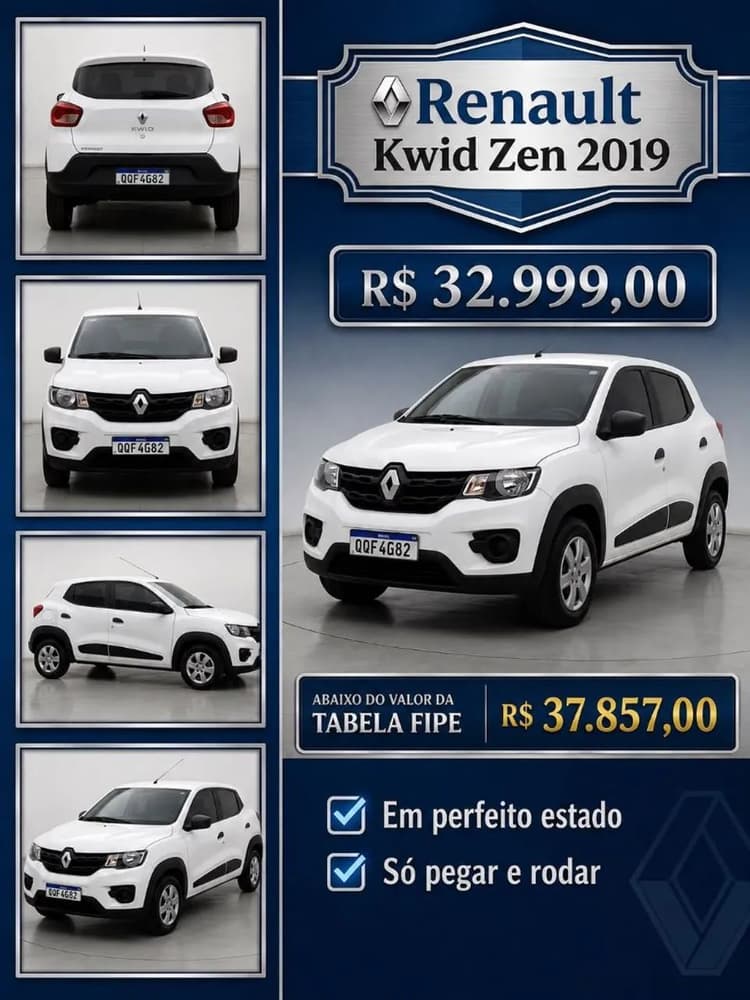 Renault Kwid Zen 1.0 Flex 12V 5P Mec. 2019