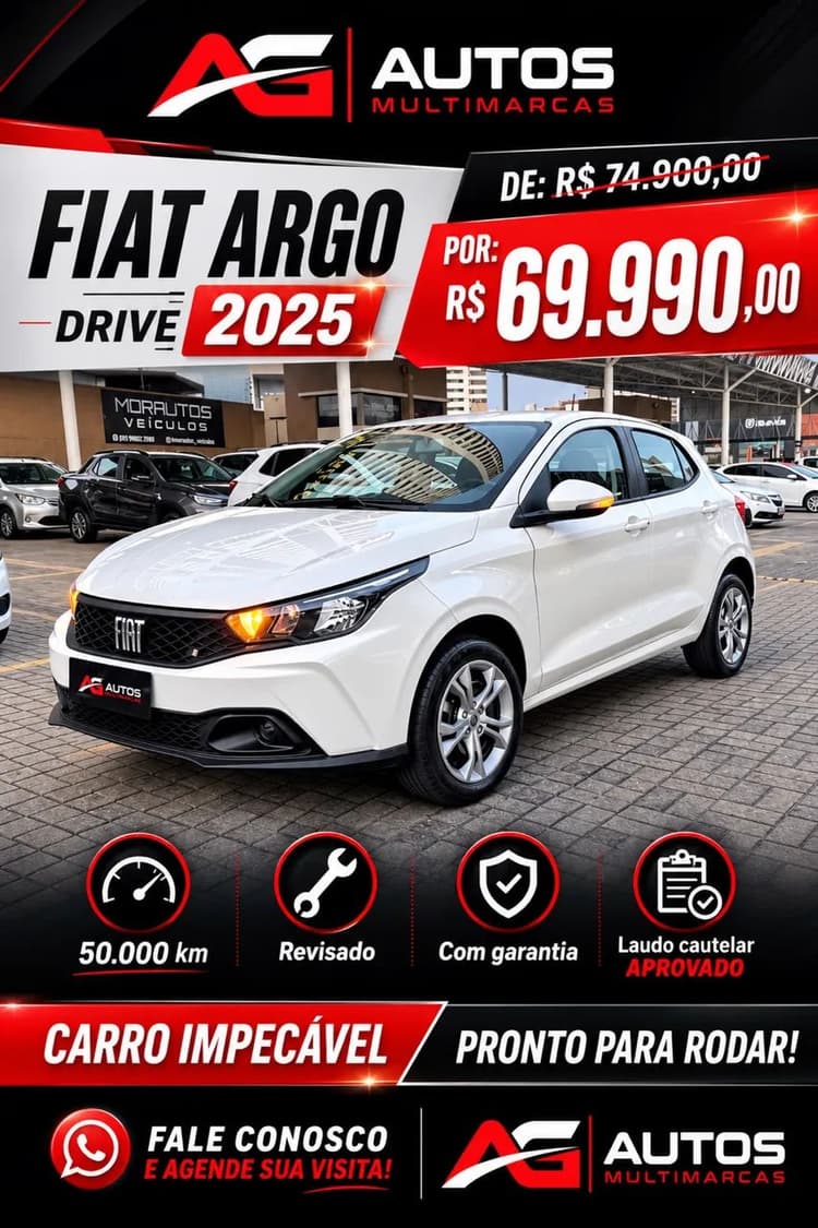 Fiat Argo Drive 1.0 6V Flex 2025