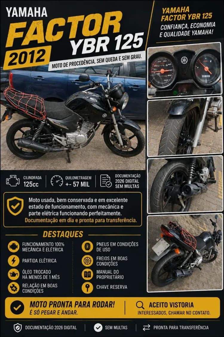 Yamaha Factor YBR 2012 - 7.800,00