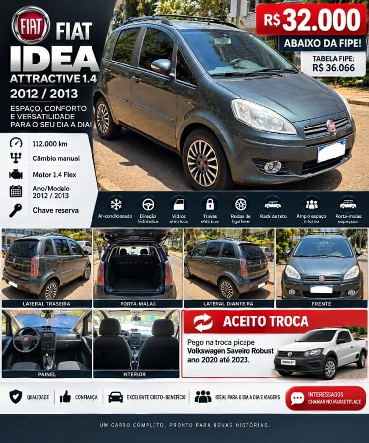 Fiat Idea Attractive 1.4 Fire Flex 8V 5P 2013