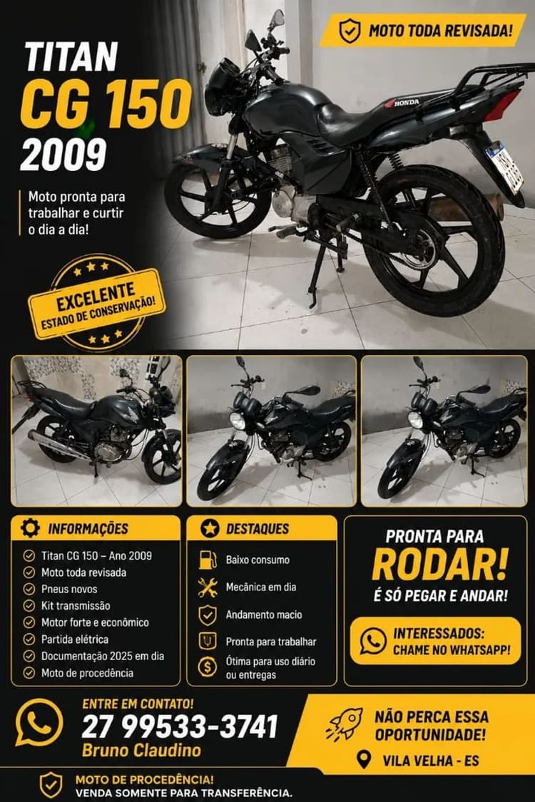 Vendo CG 150 impecável