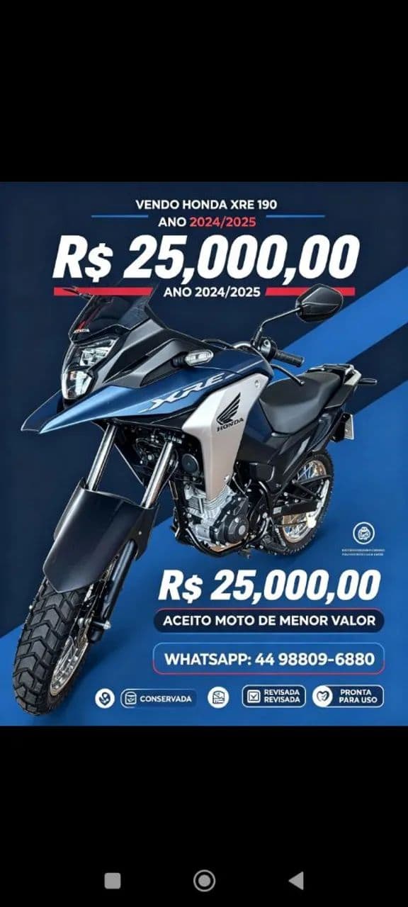Vendo XRE 190 ou troco 