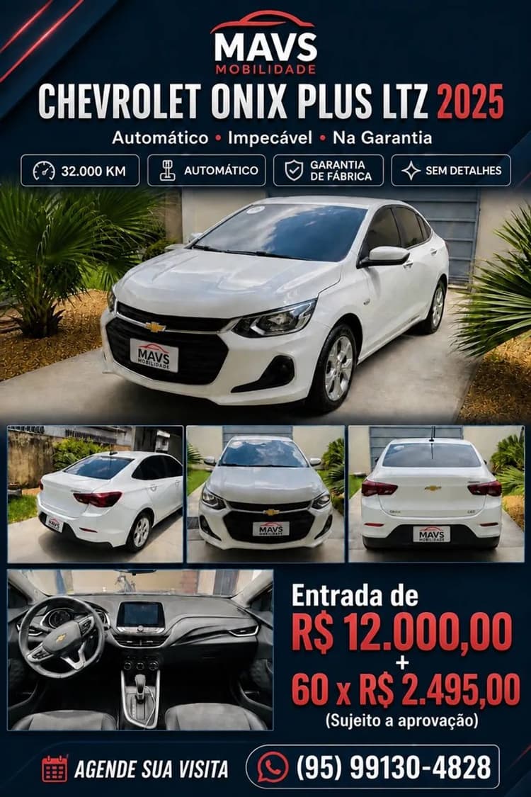 Chevrolet Onix Plus LTZ 1.0 12V TB Flex Aut. 4P 2025