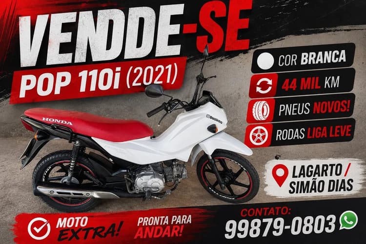 Pop 110i com embreagem 