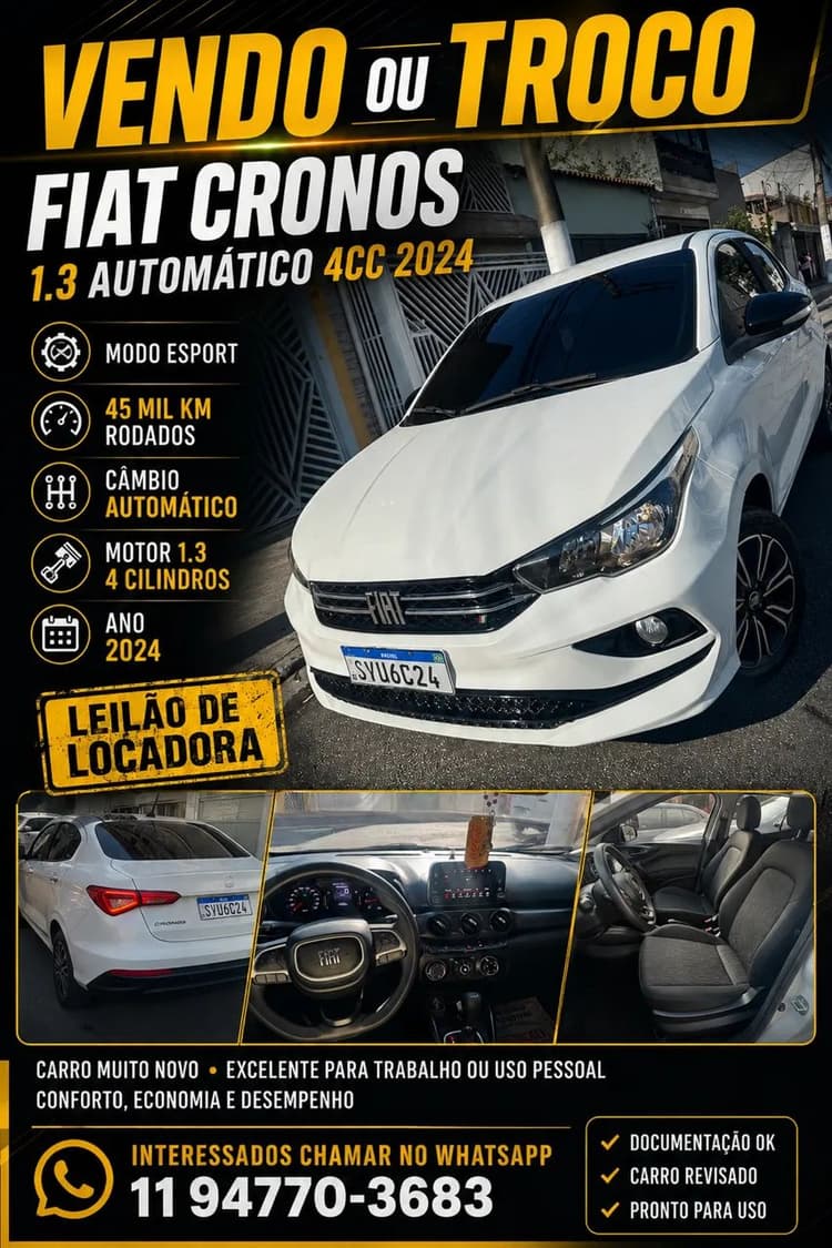 Fiat Cronos Drive 1.3 8V Flex Aut. 2024