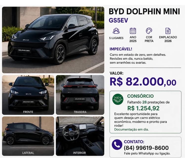 BYD Dolphin Mini (Elétrico) 2025