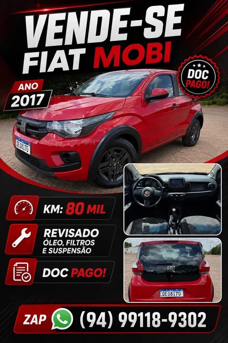 Fiat Mobi Like 1.0 Fire Flex 5P. 2017