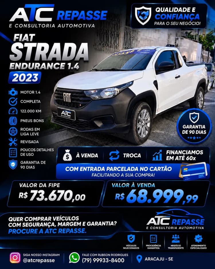 Fiat Strada Endurance 1.4 Flex 8V CS Plus 2023