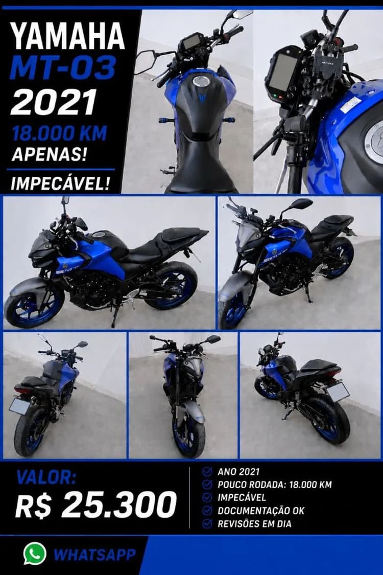 MT 03 impecável 
