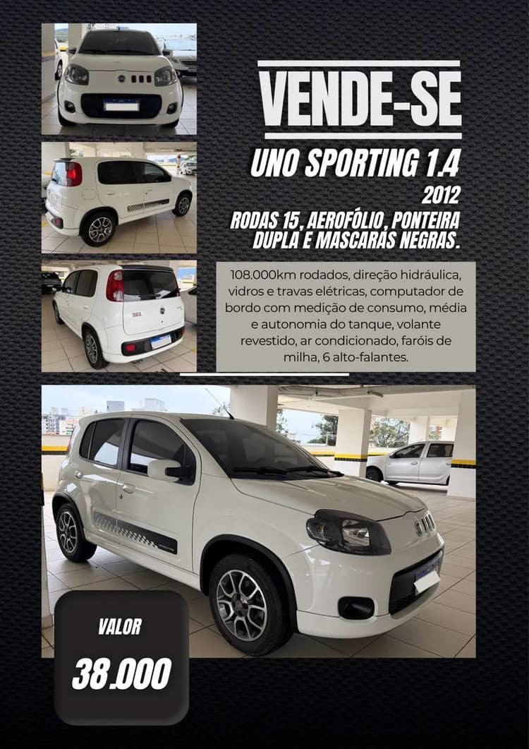 Fiat Uno Sporting 1.4 EVO Fire Flex 8V 4P 2012