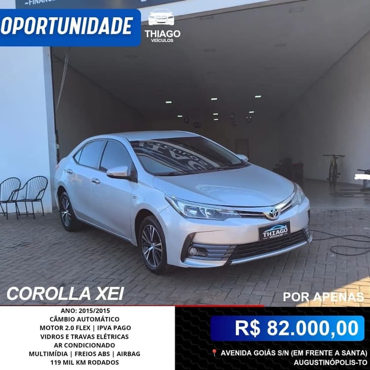 Toyota Corolla XEI 2.0 Flex 16V Aut. 2015