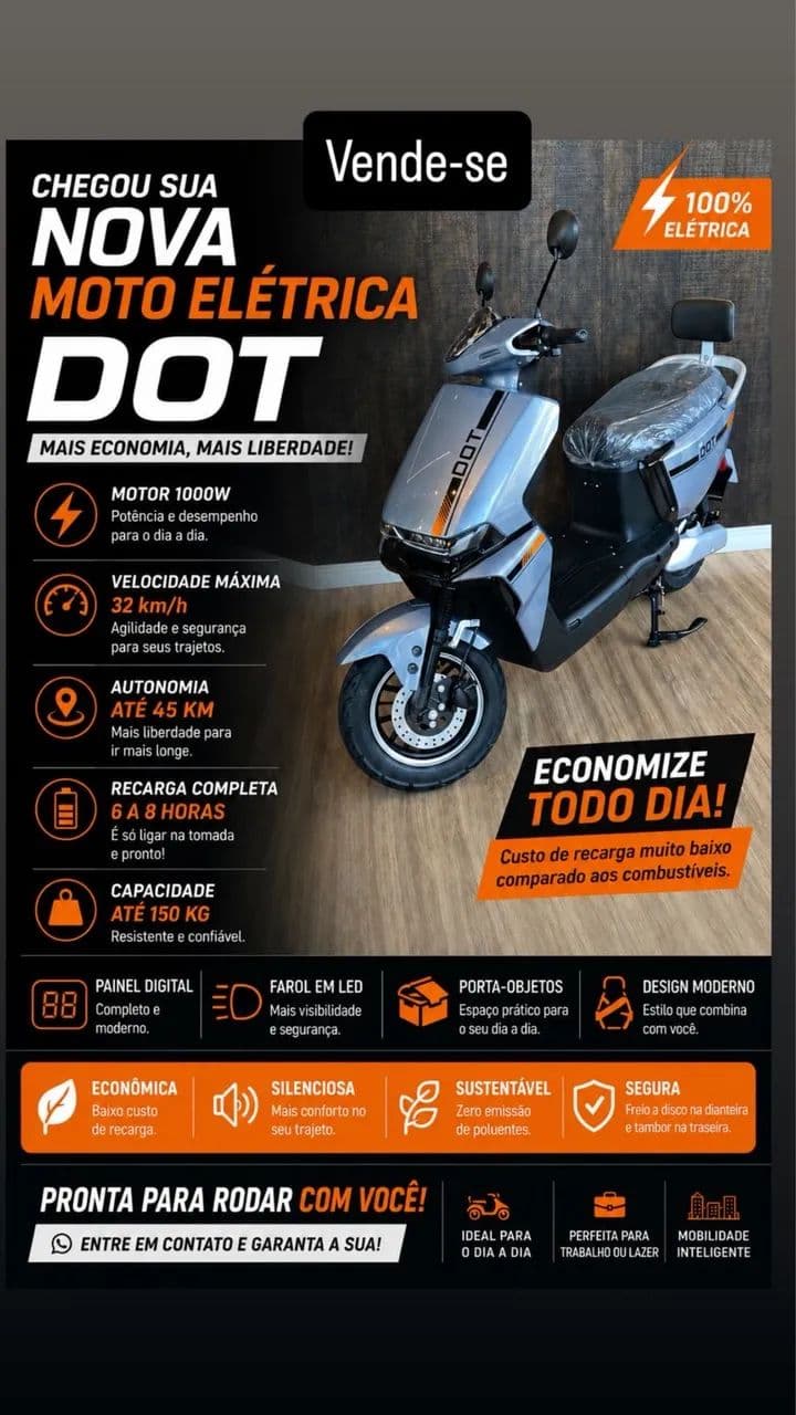 Scooter elétrica 1000W