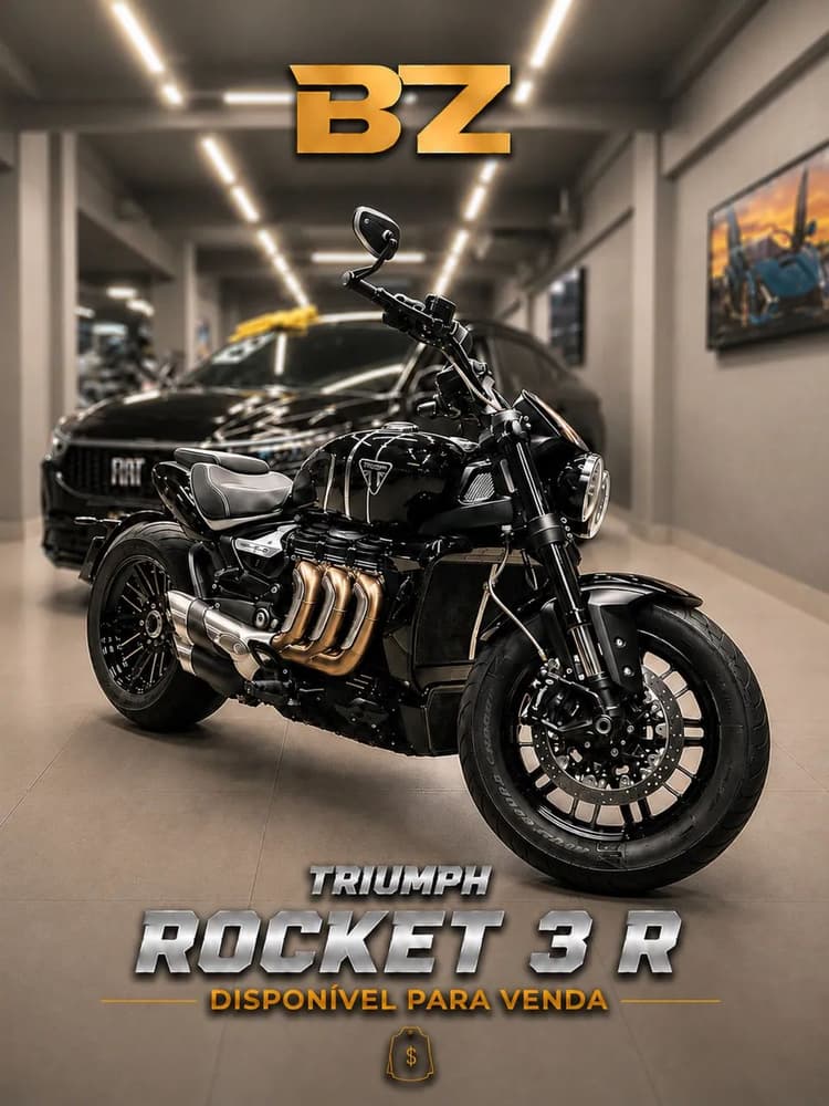 TRIUMPH ROCKET 3 R - Baixo Km - Impecável 