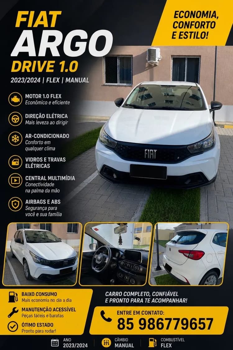 Fiat Argo Drive 1.0 6V Flex 2024