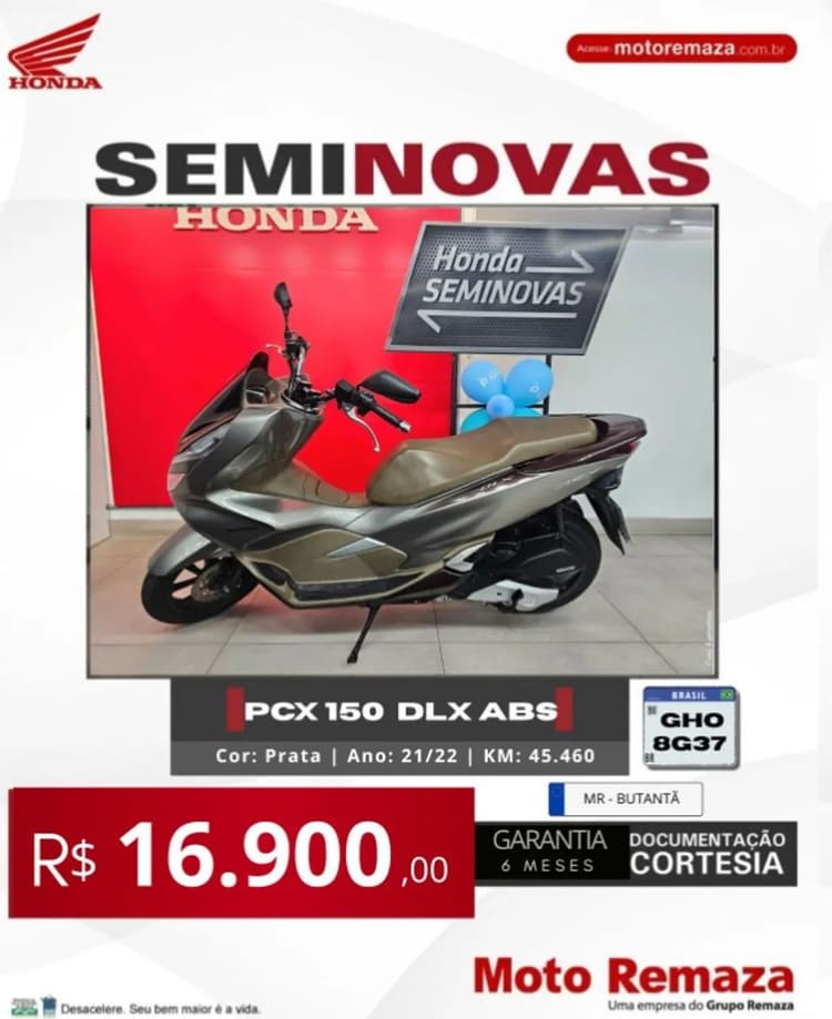 PCX DLX 150 2022 ( TRANSF GRÁTIS )