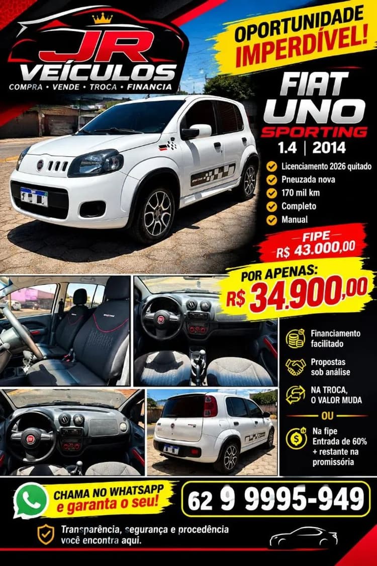 Fiat Uno Sporting 1.4 EVO Fire Flex 8V 4P 2014