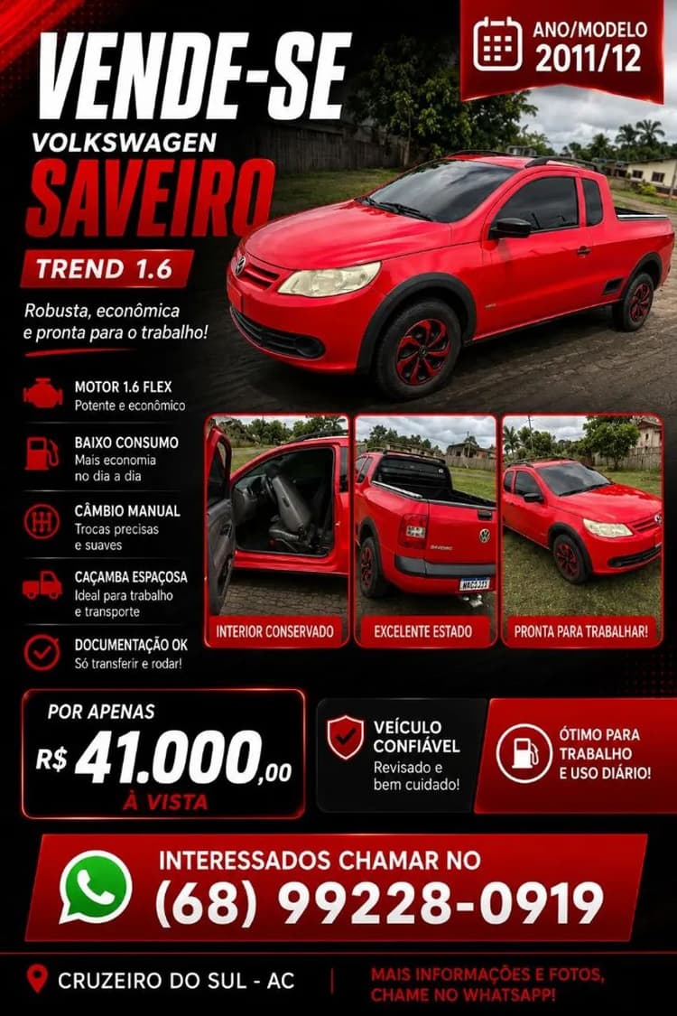 Volkswagen Saveiro 1.6 MI Total Flex 8V CE 2012