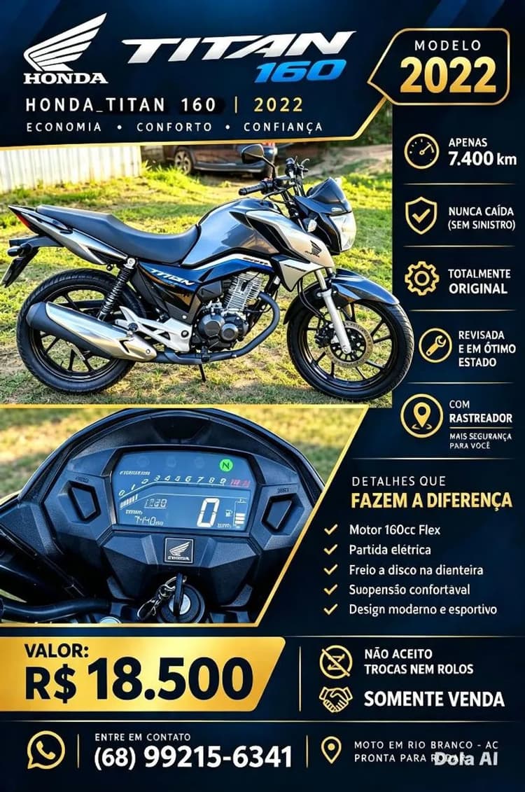 Vendo essa moto Titan quase nova !