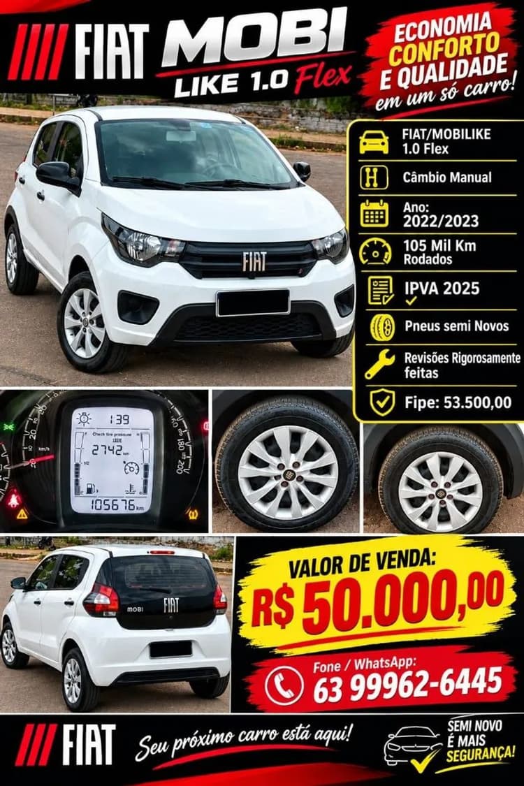 Fiat Mobi Like 1.0 Fire Flex 5P. 2023